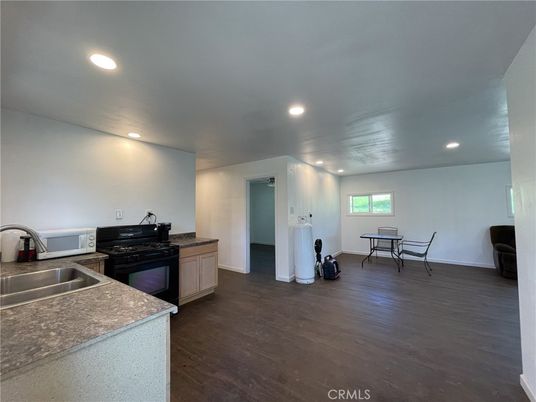 Dining room, Interior, Kitchen, Recessed Lighting, Wood Texture Flooring