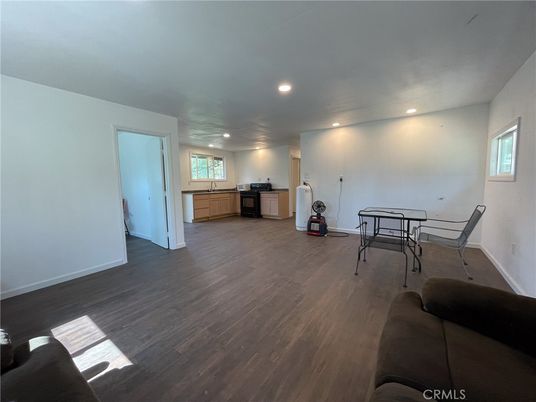 Dining room, Interior, Kitchen, Recessed Lighting, Wood Texture Flooring