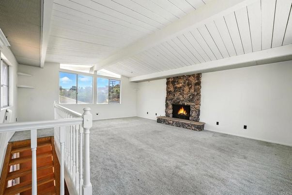 Empty room, Fireplace, Interior