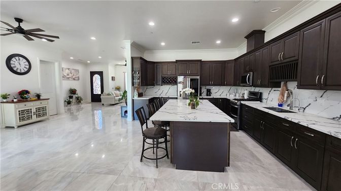 Interior, Kitchen, Marble, Recessed Lighting
