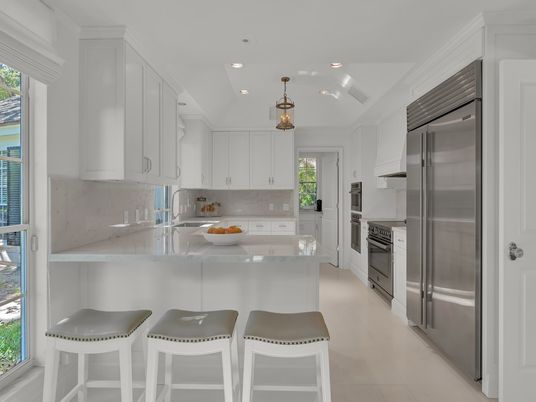 Interior, Kitchen, Pendant Lights, Recessed Lighting, Stainless Steel Appliances