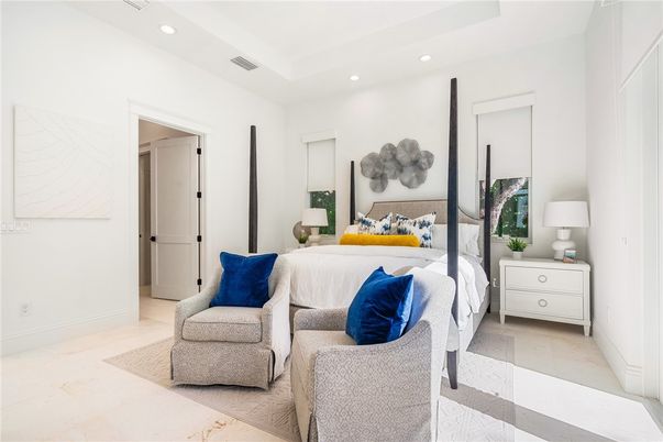 Bedroom, Interior, Recessed Lighting