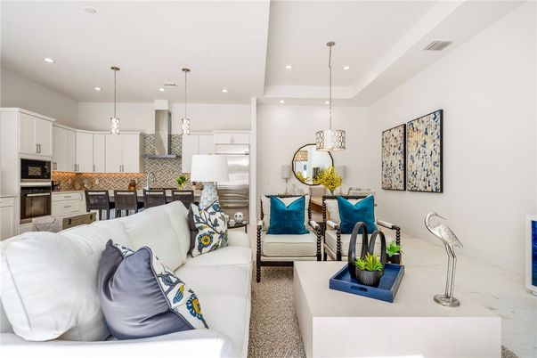 Interior, Kitchen, Living room, Pendant Lights, Recessed Lighting, Stainless Steel Appliances