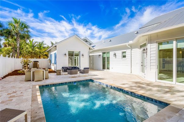 Exterior, Pool, Solar Panels