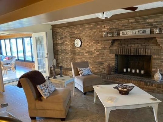 Fireplace, Interior, Living room, Stone Walls