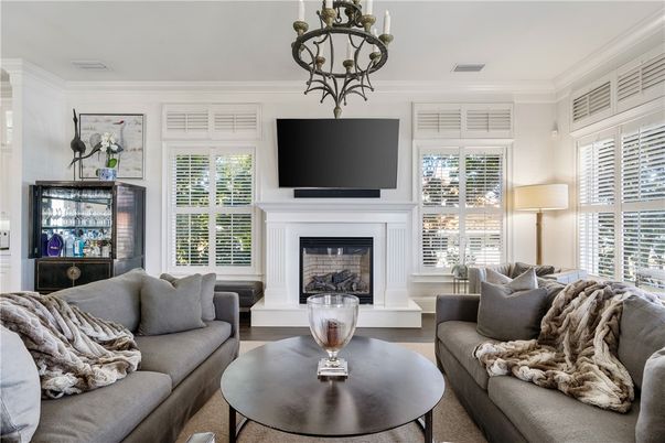 Chandelier, Fireplace, Interior, Living room, Wood Texture Flooring