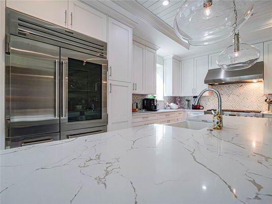 Interior, Kitchen, Pendant Lights, Recessed Lighting, Stainless Steel Appliances
