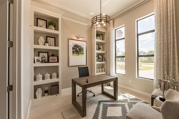 Home Office, Interior, Pendant Lights