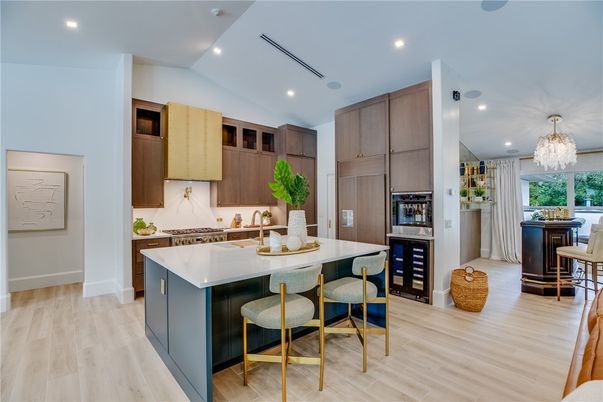 Chandelier, Interior, Kitchen, Recessed Lighting, Wood Texture Flooring