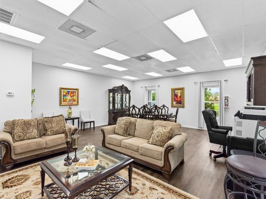 Dining room, Interior, Living room, Recessed Lighting, Wood Texture Flooring
