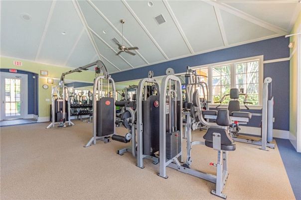 Fitness Equipment, Gym, Interior, Recessed Lighting