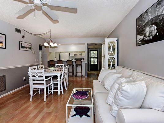 Dining room, Interior, Kitchen, Living room, Pendant Lights, Recessed Lighting, Wood Texture Flooring