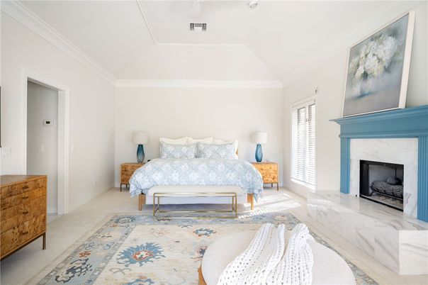 Bedroom, Fireplace, Interior
