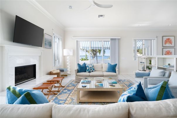 Fireplace, Interior, Living room, Recessed Lighting, Water