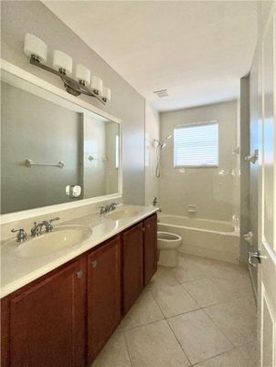 Bathroom, Dual Sink Vanities, Glass Shower, Interior