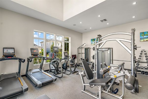 Fitness Equipment, Gym, Interior, Recessed Lighting
