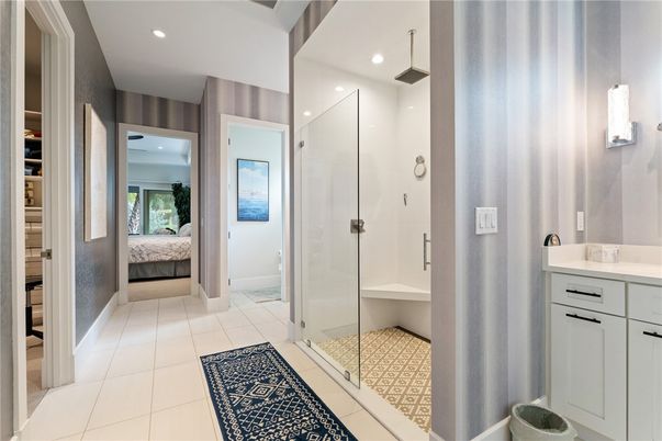 Bathroom, Bedroom, Glass Shower, Interior, Recessed Lighting
