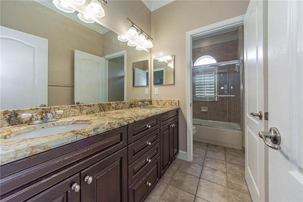 Bathroom, Dual Sink Vanities, Glass Shower, Interior