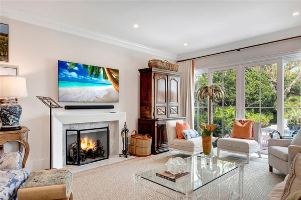Fireplace, Interior, Living room, Recessed Lighting