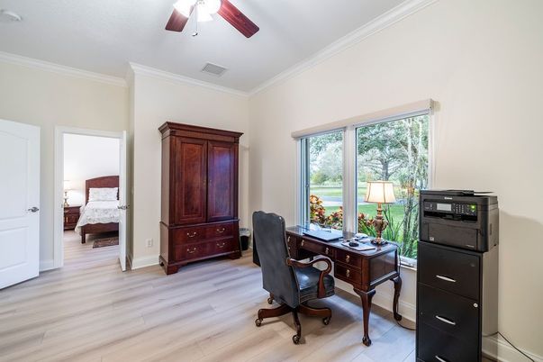 Bedroom, Home Office, Interior, Wood Texture Flooring