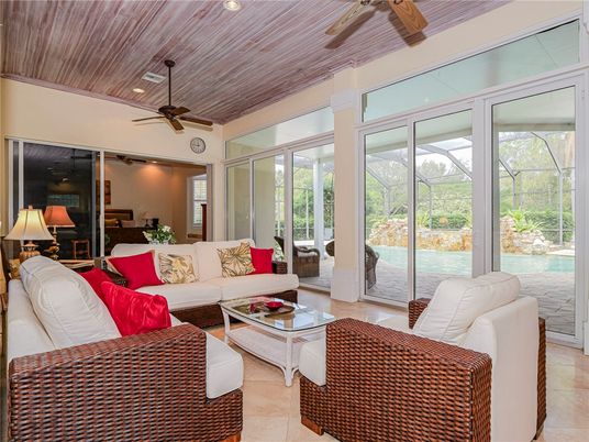 Interior, Living room, Recessed Lighting, Sun Room, Wooden Ceilings