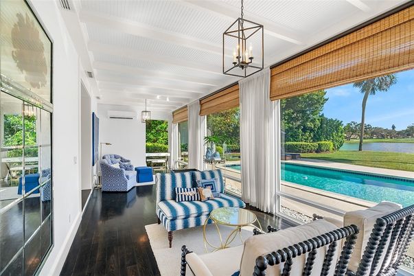 Interior, Living room, Pendant Lights, Water, Wood Texture Flooring