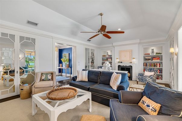 Fireplace, Interior, Living room, Recessed Lighting
