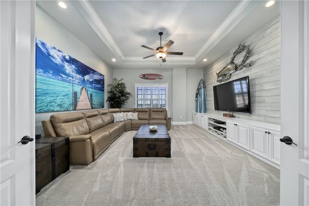 Interior, Living room, Recessed Lighting