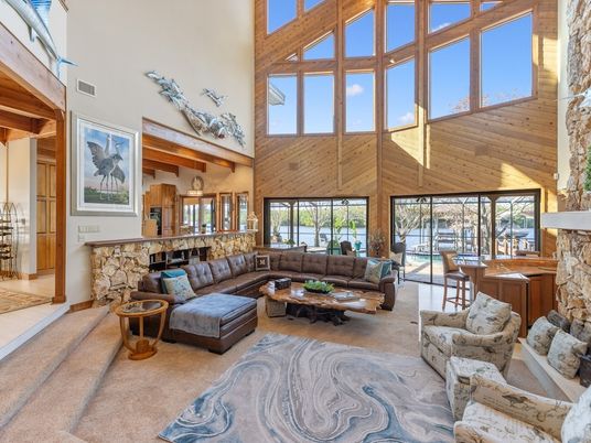 Fireplace, Interior, Living room, Wooden Walls