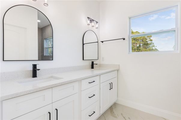 Bathroom, Dual Sink Vanities, Interior, Marble