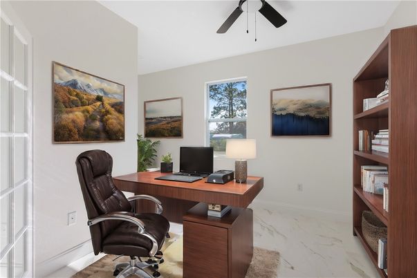 Home Office, Interior, Marble