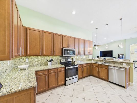 Interior, Kitchen, Pendant Lights, Recessed Lighting, Stainless Steel Appliances