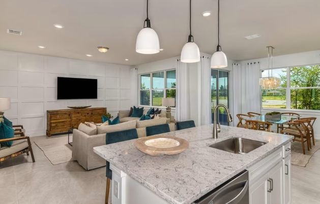 Chandelier, Dining room, Interior, Kitchen, Living room, Pendant Lights, Recessed Lighting