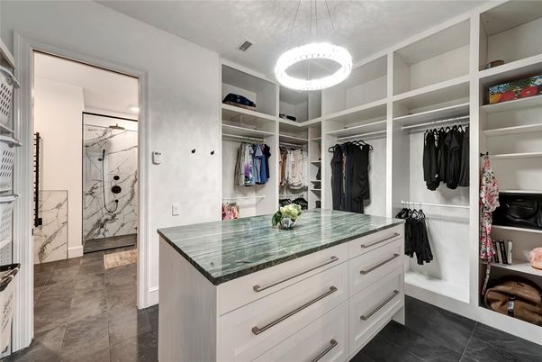 Interior, Marble Walls, Pendant Lights, Walk-in Closets