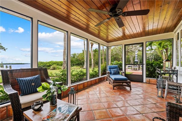 Interior, Sun Room, Water, Wooden Ceilings