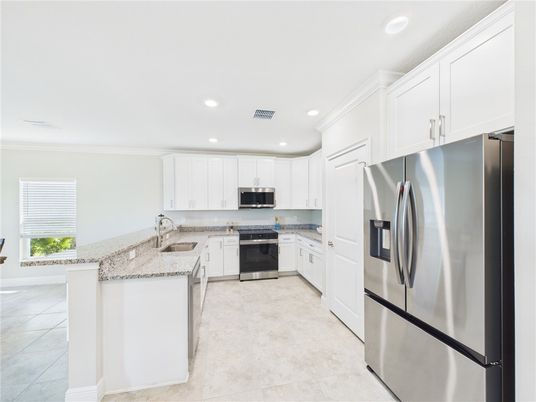 Interior, Kitchen, Recessed Lighting, Stainless Steel Appliances