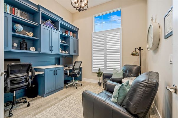 Chandelier, Home Office, Interior, Wood Texture Flooring