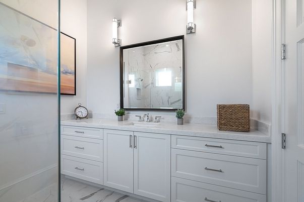 Bathroom, Dual Sink Vanities, Interior, Marble, Marble Walls