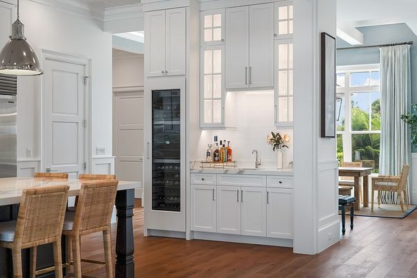 Interior, Kitchen, Pendant Lights, Wood Texture Flooring