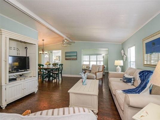 Dining room, Interior, Living room, Pendant Lights, Wood Texture Flooring