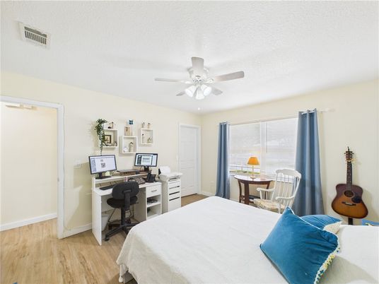 Bedroom, Home Office, Interior, Wood Texture Flooring