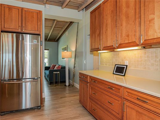 Interior, Kitchen, Stainless Steel Appliances, Wooden Beams, Wooden Ceilings, Wood Texture Flooring