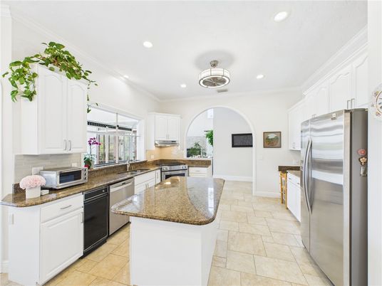 Interior, Kitchen, Recessed Lighting, Stainless Steel Appliances
