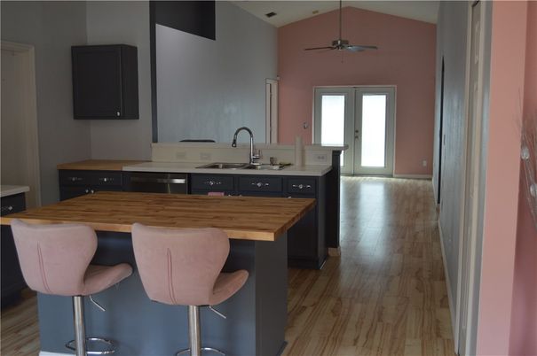 Interior, Kitchen, Wood Texture Flooring