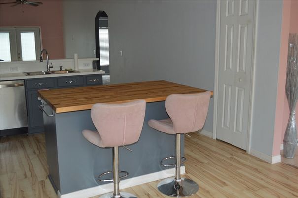 Interior, Kitchen, Wood Texture Flooring
