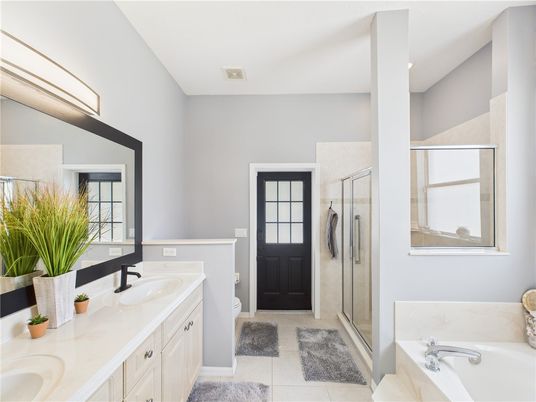 Bathroom, Dual Sink Vanities, Glass Shower, Interior