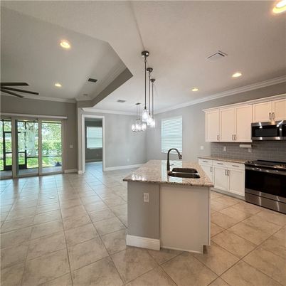 Interior, Kitchen, Pendant Lights, Recessed Lighting, Stainless Steel Appliances