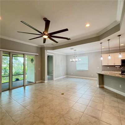 Chandelier, Empty room, Interior, Kitchen, Pendant Lights, Recessed Lighting
