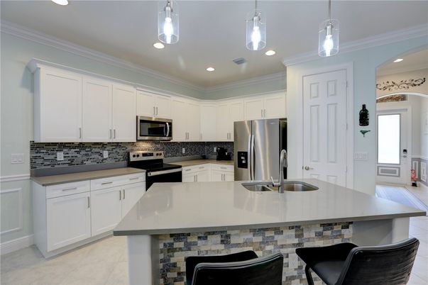 Interior, Kitchen, Pendant Lights, Recessed Lighting, Stainless Steel Appliances