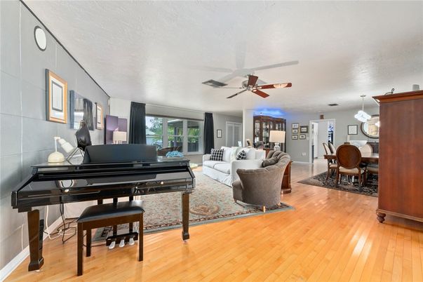 Dining room, Interior, Living room, Piano, Wood Texture Flooring